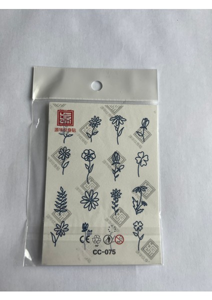 El Parmak 4 Adet Minimal 11x8 cm 3 Hafta Kalıcı Yarı Kalıcı Geçici Dövme