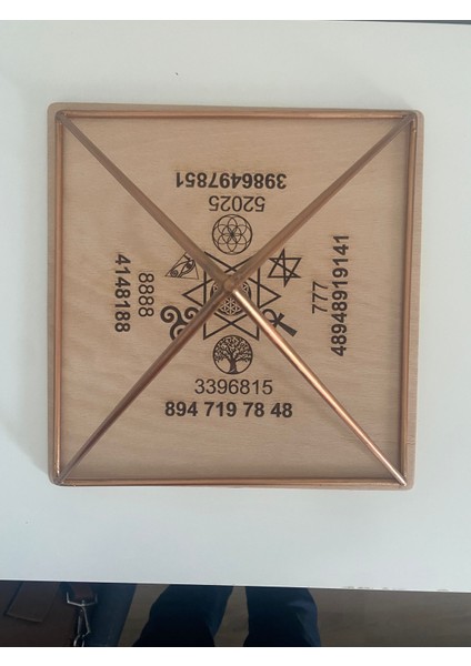 Bakır Enerji Piramidi (Bakır Piramit kare taban 30 cm)