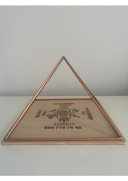Bakır Enerji Piramidi (Bakır Piramit kare taban 30 cm)