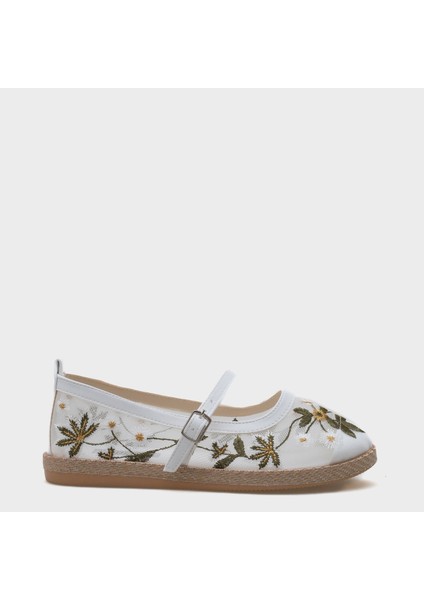 Shela Bantlı Çiçekli Kadın Espadril