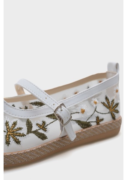 Shela Bantlı Çiçekli Kadın Espadril