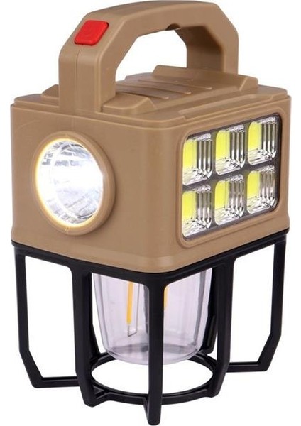 Powermaster PM-26459 3 Modlu Beyaz Filament Solar Masa Kamp Lambası El Feneri Işıldak