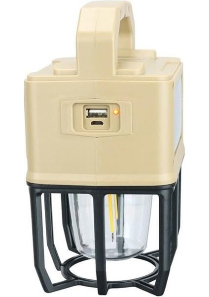 Powermaster PM-26460 3 Modlu Beyaz Filament Solar Masa Kamp Lambası El Feneri Işıldak