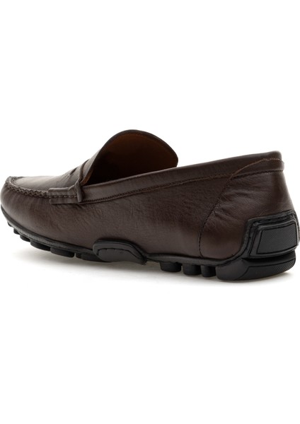 Erkek Kahverengi Deri Loafer Ayakkabı 50308466-VR029