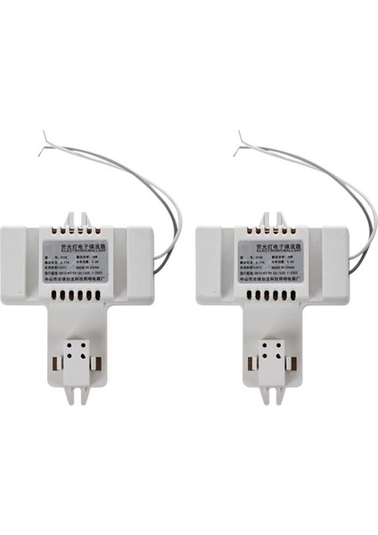 2x Beyaz Plastik Kabuk 4 Pin 2d Tüp Ampul Floresan Balast Ac 220V 0.19A 38W (Yurt Dışından)