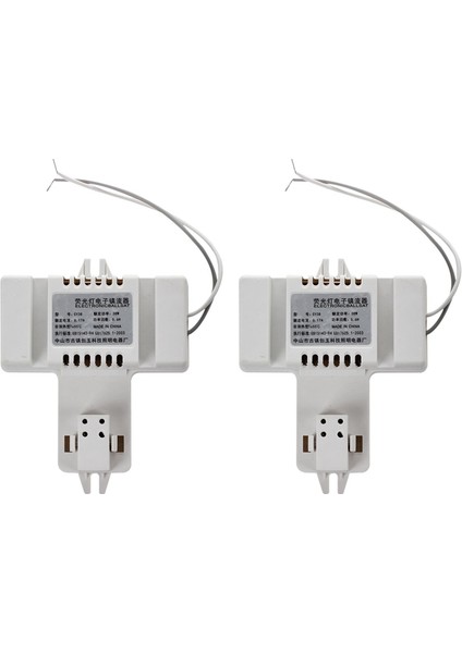 2x Beyaz Plastik Kabuk 4 Pin 2d Tüp Ampul Floresan Balast Ac 220V 0.19A 38W (Yurt Dışından)