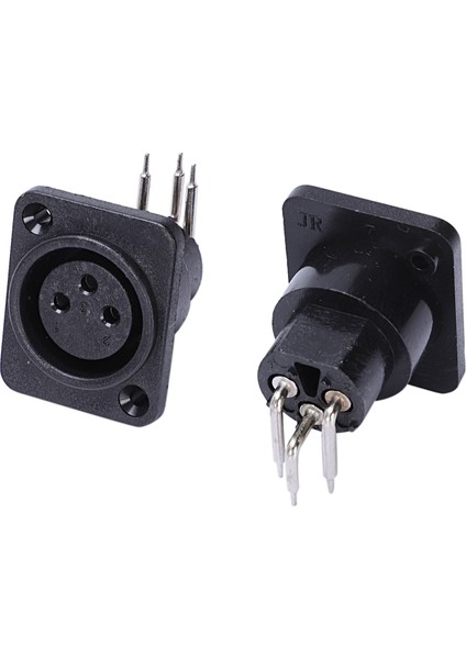 10 Adet Siyah Xlr 3pin Dişi Jak Paneli Şasi Soketli Konnektör (Yurt Dışından) modelleri