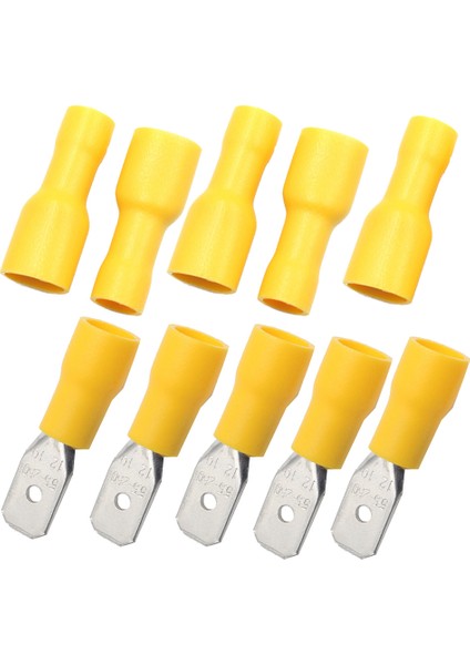 Spade KONNEKTÖR-100 x FDFD1.25-250 Terminal Blokları 100 x MDD1.25-250 Terminal Blokları-Sarı (Yurt Dışından)