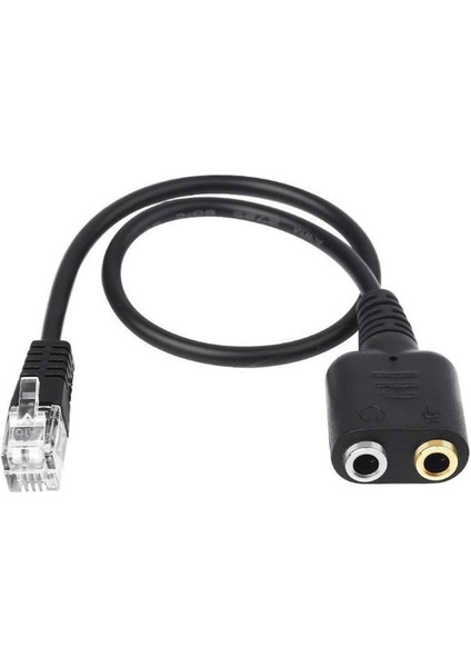Çift 3,5 mm Ses Jakı Dişi - Erkek Rj9 Fiş Adaptörü Dönüştürücü Kablo Pc Kulaklığı (Yurt Dışından)