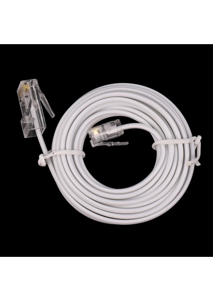 2x RJ11 6P4C - RJ45 8P4C Modüler Telefon Internet Uzatma Kablosu 3 Metre (Yurt Dışından)