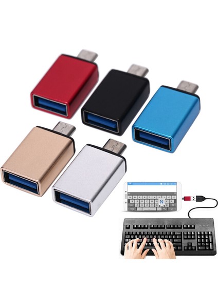 Mikro USB B Erkek USB 2.0 A Dişi Otg Adaptör Dönüştürücü Kablosu Taşınabilir (Yurt Dışından) modelleri