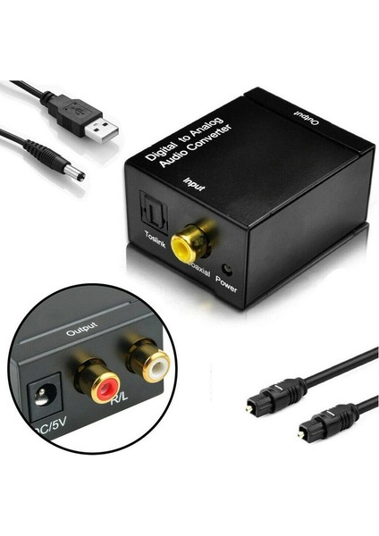 Optik Koaksiyel Toslink Dijitalden Analoga Ses Dönüştürücü Adaptör Rca L/r 3,5 mm (Yurt Dışından) modelleri