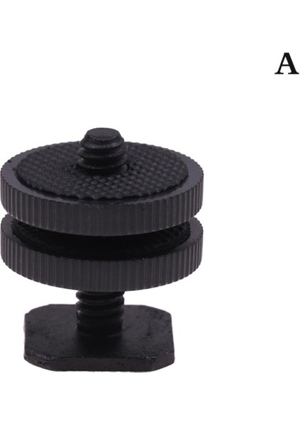 Kamera Üç Kafa Sıcak Ayakkabı Montaj Adaptörü Çift Vidalı Braket Tutucu Kamera LED Video Mikrofon Monitör Flaş Işığı (Yurt Dışından)