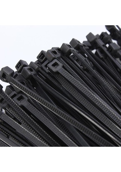 100 x Ince Siyah Kablo Düzenli Bağlar Zip Bağları Kordon Askısı Sarma 200MM x 3mm (Yurt Dışından) modelleri