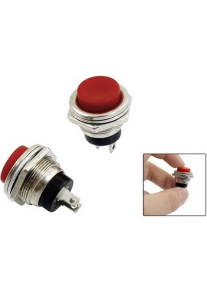 x Anlık Spst No Kırmızı Yuvarlak Başlıklı Basmalı Düğme Anahtarı Ac 125V 3A (Yurt Dışından) modelleri