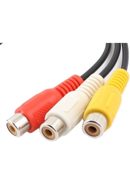 3.5mm Erkek Tak - 3 Rca Dişi Ses Video Av Kablosu 22CM (Yurt Dışından) modelleri