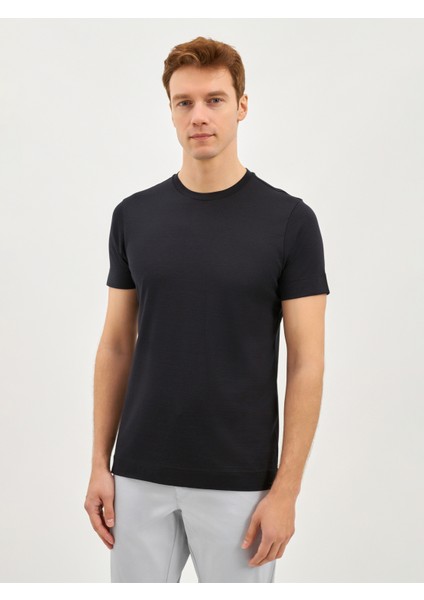 Erkek Modern Fıt Tişört-Lacivert fiyatları
