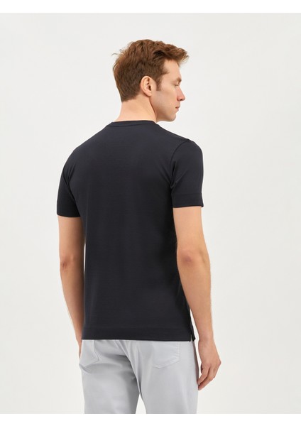 Erkek Modern Fıt Tişört-Lacivert modelleri