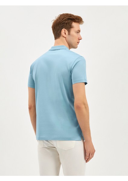 Erkek Regular Fıt Polo Yaka Tişört-Mint