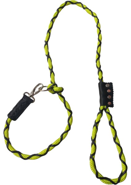 Köpek gezdirme kayışı boyun tasmalı halat suni deri yeşil siyah kalınlık:8mm gezdirme kayışı:120-160cm tasma: standart ayarlanabilir dog leash TB5-2