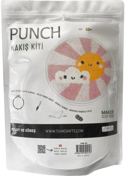 Punch Nakış Kiti Bulut ve Güneş Punch Yapım Seti PNK05