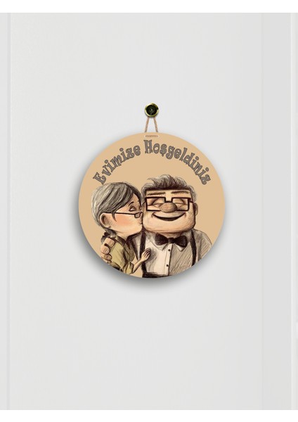 Modern Dekoratif Mutlu Sevimli Çift Ahşap Kapı Süsü fırsatları