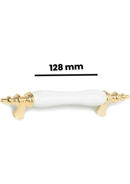 Bozburun 128 Kulp - Beyaz / Altın