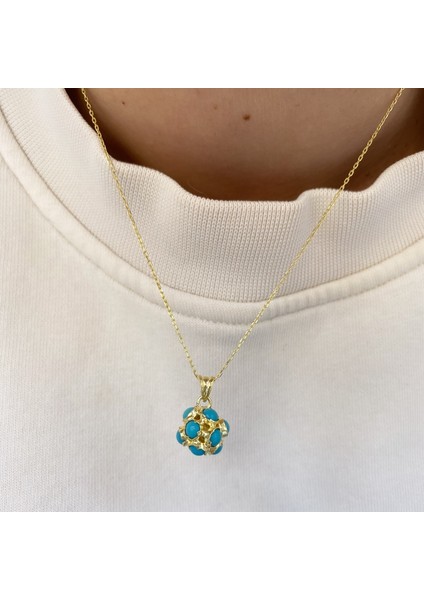 Gümüş Firuze Taşlı Kolye modelleri