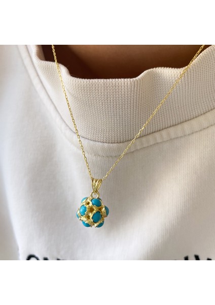 Gümüş Firuze Taşlı Kolye fırsatları