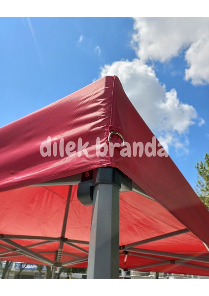 PREMİUM Serisi Altıgen Profil 3x3 Katlanır Çardak (Bordo) fırsatları