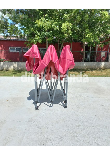 PREMİUM Serisi Altıgen Profil 3x3 Katlanır Çardak (Bordo)