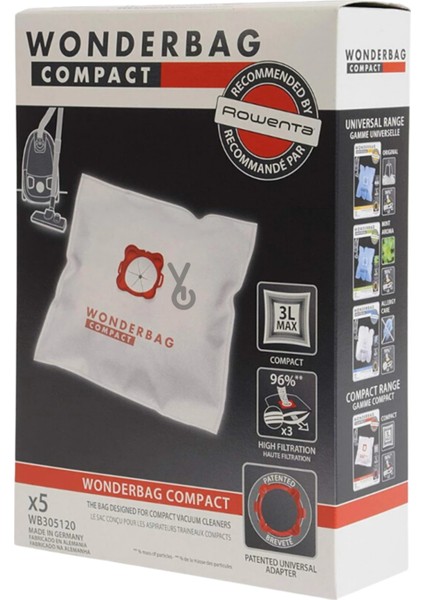 Rowenta Wonderbag Compact Toz Torbası WB305120