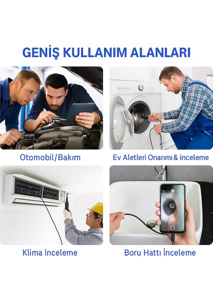 6led Kablolu Profesyonel 7.0mm 1080P Hd USB Endoskop Kamera - Android Pc Için Su Geçirmez fırsatları