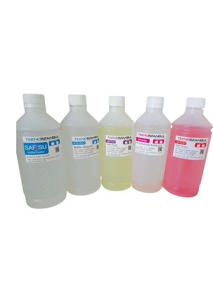 Ph 4.01 - 7.01 - Elektrod Koruma - 1413 İletkenlik - Saf Su ( Distile Su) Kalibrasyon Sıvısı 250 ml