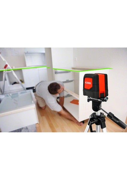 KBL91GTP 30 Metre Profesyonel Yatay ve Dikey Otomatik Hizalamalı Yeşil Çapraz Çizgi Lazer Distomat + Tripod