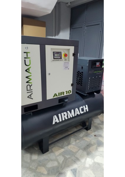 10 Hp 500 Lt Tanküstü Vidalı Kompresör