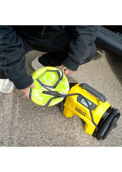 SXVI02001A 12V/18V 2AH Li-Ion Şarjlı 160 Psı Dijital Göstergeli Lastik&amp;yatak Şişirme Pompası+Araç Süpürgesi fırsatları