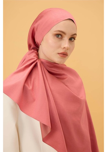 Pastel Pembe Düz Çift Taraflı İpek Şal Modeli fiyatları