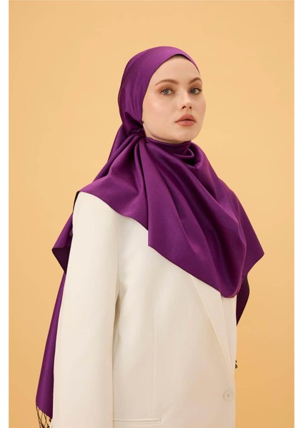 Mürdüm Siyah Düz Çift Taraflı İpek Şal Modeli fiyatları