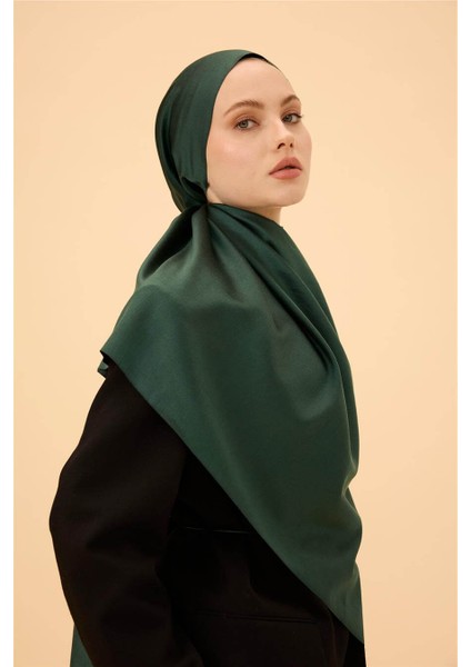 Osmanlı Yeşili Düz Çift Taraflı İpek Şal Modeli fırsatları