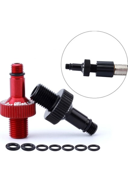 Siyah Stil Yüksek Li Bisiklet Hava Şok Pompası Adaptörü Amortisör Vanası Adaptörü Rockshox Monarch, Dt Swıss Xmm, Marzocchi (Yurt Dışından)