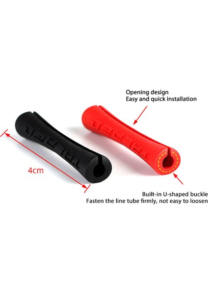 Kırmızı-4pcs Tarzı 4 Adet Bisiklet Dış Fren Dişli Kablo Sarma Koruyucu Kapak Bisiklet Fren Vites Hattı Kol Bisiklet Çerçeve Koruyucu Kılıf Aksesuarı (Yurt Dışından)