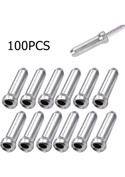 x 2mm Bisiklet Tel Uç Kapağı Mtb Bisiklet Fren Vites Iç Kablo Ipuçları Tel Uç Kapağı Kıvrım Uç Ipuçları Kapağı Bisiklet Parçaları (Yurt Dışından)