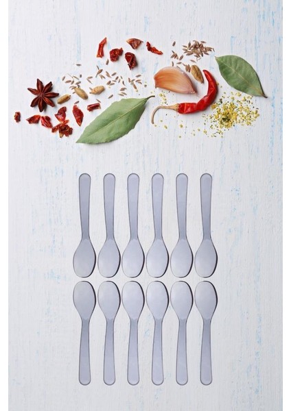 12’li Baharat Kaşığı Seti Plastik, Tuz Şeker Karabiber Kakao Kahve Kekik Kaşığı 12’li Set modelleri