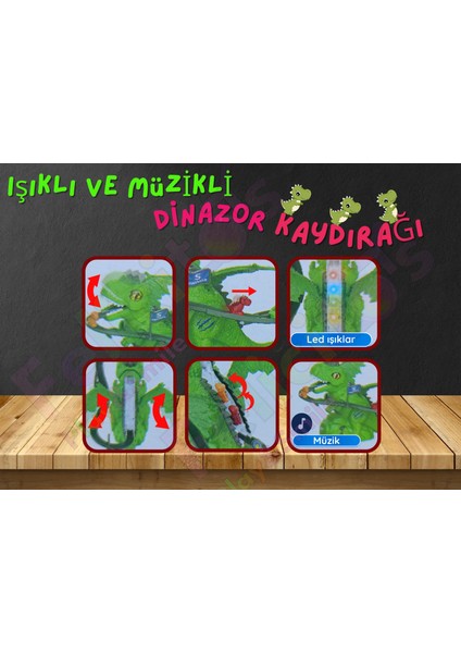 Işıklı Müzikli Dinazor Kaydırağı