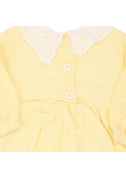 Kız Bebek Sarı Bebe Yakalı Puantiyeli Elbise - 1015267 fiyatları