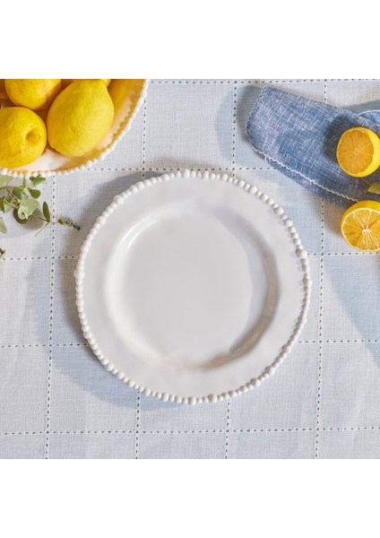 Perla Melamin Servis Tabağı 28 cm Beyaz