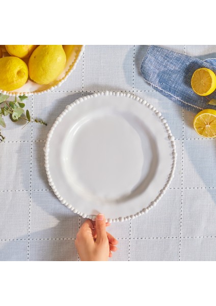 Perla Melamin Servis Tabağı 28 cm Beyaz