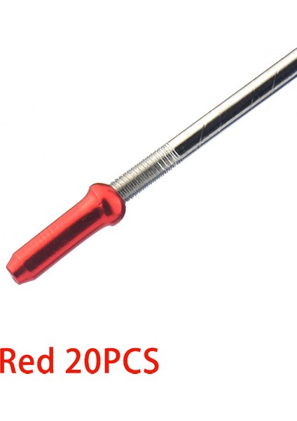 KIRMIZI-20PCS Tarzı Lot Mtb Bisiklet Bisiklet Fren Shifter Alüminyum Iç Kablo Ipuçları Kıvrımlar Bisiklet Attırıcı Vites Kabloları Uç Kapağı Bisiklet Parçaları (Yurt Dışından)