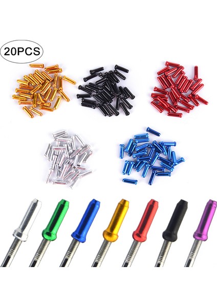 KIRMIZI-20PCS Tarzı Lot Mtb Bisiklet Bisiklet Fren Shifter Alüminyum Iç Kablo Ipuçları Kıvrımlar Bisiklet Attırıcı Vites Kabloları Uç Kapağı Bisiklet Parçaları (Yurt Dışından) fiyatları